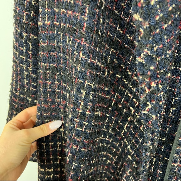 Theory tweed wool blend open front jacket size S - Picture 10 of 12